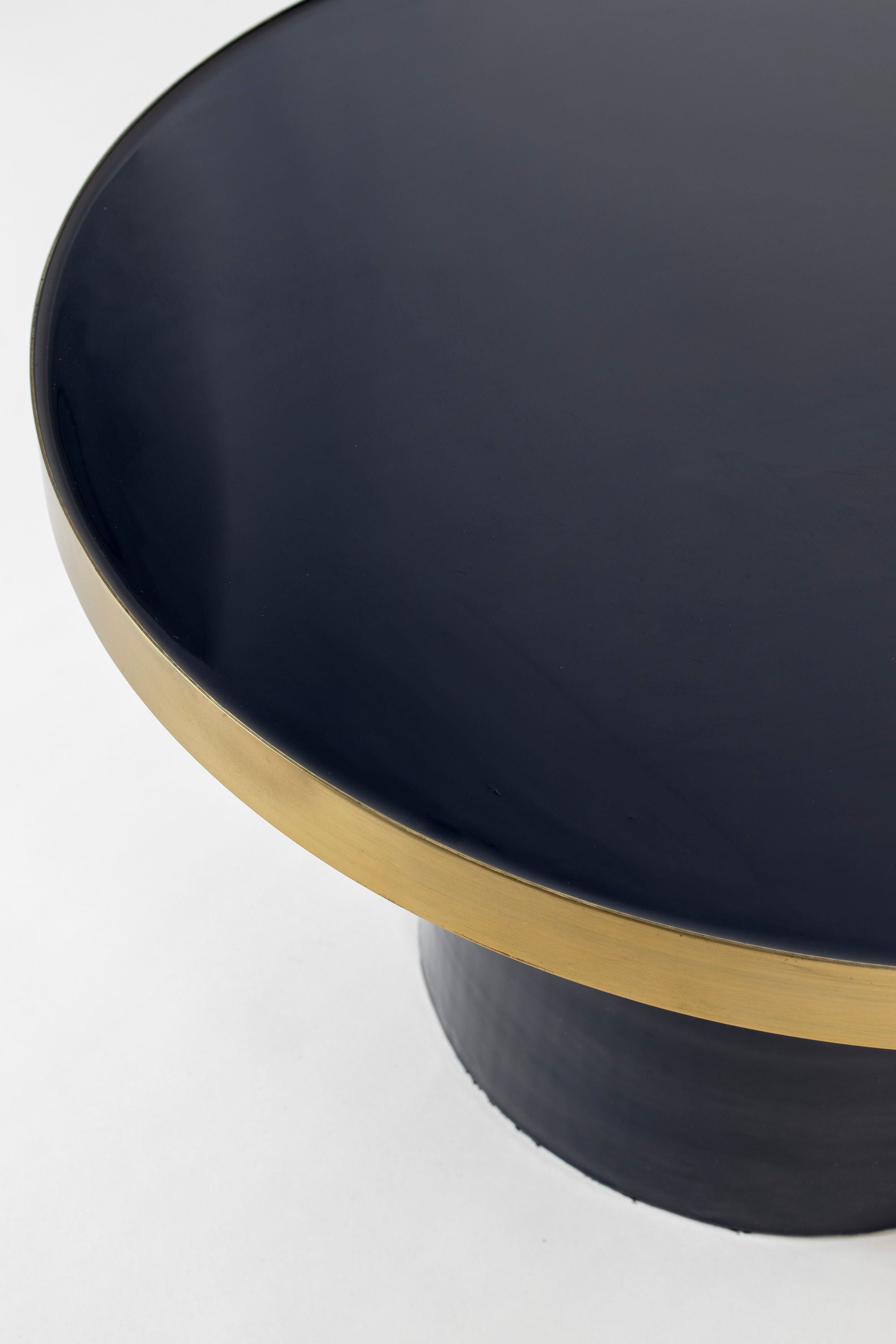 Zuiver Glam Gloss Blue & Gold Round Coffee Table